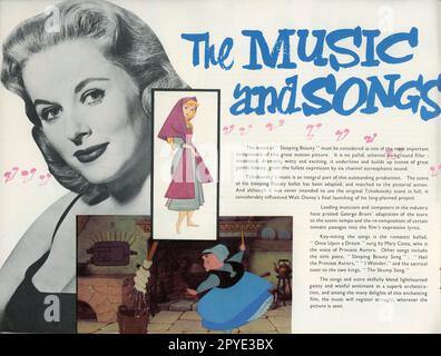 MARY COSTA as voice of Princess Aurora in WALT DISNEY'S SLEEPING BEAUTY 1959 supervising director CLYDE GERONIMI story Charles Perrault songs and score adapted from the ballet music by Tchaikovsky Walt Disney Productions Stock Photo