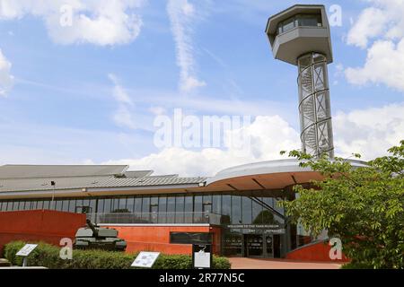 The Tank Museum entrance, Bovington Camp, Dorchester, Dorset, England, Great Britain, United Kingdom, UK, Europe Stock Photo