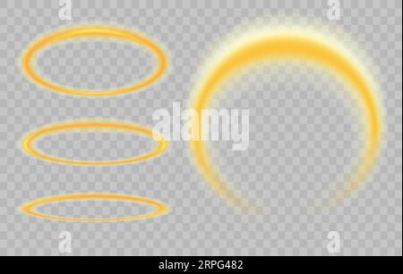 Angel halo ring set Stock Vector