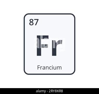 Francium Chemical Symbol.  Stock Vector