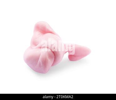 One used chewing gum isolated on white Stock Photo