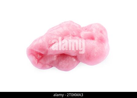 One used chewing gum isolated on white Stock Photo