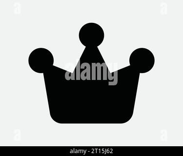 Crown Icon Royal Headwear King Queen Head Ware Emperor Luxury Prince Princess Outfit Preist Black White Shape Line Outline Sign Symbol EPS Vector Stock Vector