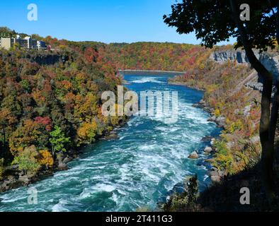 White water rapids on the Niagara River below Niagara Falls Stock Photo