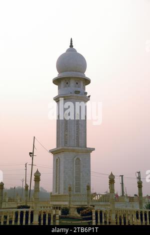 Partial view of Jai Gurudev Mandir, Mathura, Uttar Pradesh, India Stock Photo