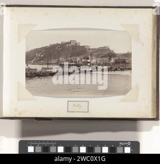 View of Fort Ehrenbreitstein and a pontoon bridge near Koblenz, Anonymous, c. 1860 - c. 1900 photograph Part of album with 191 photos from a trip to and through South Africa. Koblenz paper. photographic support albumen print fortress. pontoon bridge Koblenz Stock Photo