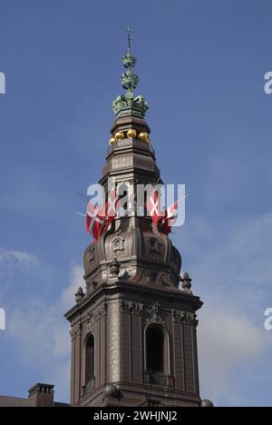 COPENHAGEN / DENMARK  09 April 2016   Today dannebrog in other danish flag is at half mast on all government qnd public building and danish parliament christians in the memories of black day in danish history Nazi germany occuption on 9 april 1940 durign 2nd world war Photo.Francis Joseph Dean/Deanpictures Stock Photo