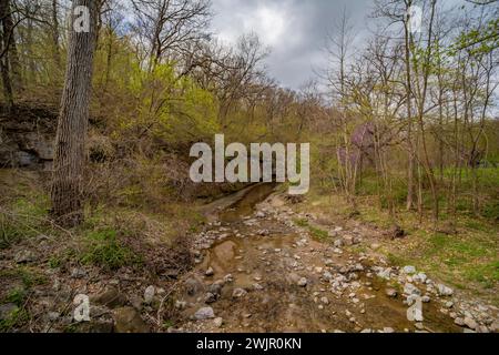 Pea's Creek flowing through Ledges State Park near Boone, Iowa, USA Stock Photo