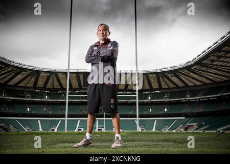 Eddie Jones, England Rugby manager, portrait session photographed at Twickenham Stadium, London, England. Stock Photo