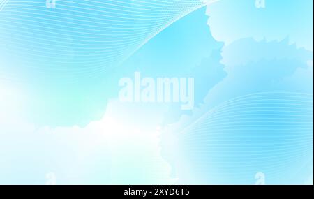 watercolour sky blue abstract background Stock Vector