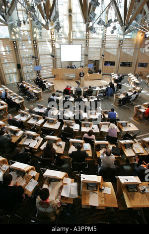 The main assembly in the Scottish Parliament building, Edinburgh. Stock Photo