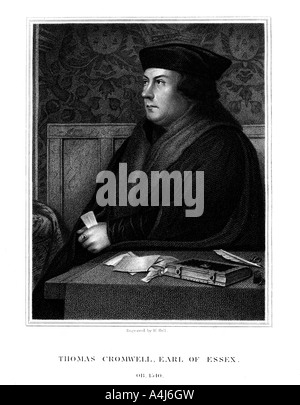 Thomas Cromwell, 1st Earl of Essex, English statesman, (1823).Artist: W Holl Stock Photo