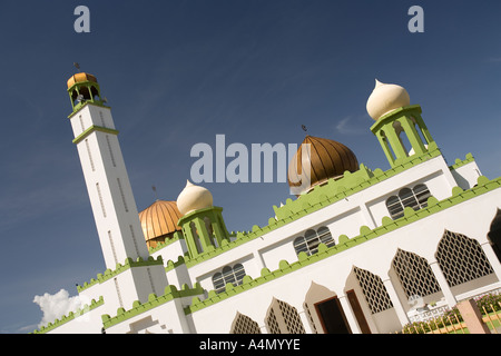 Malaysia Borneo Sabah Semporna seafront mosque Stock Photo