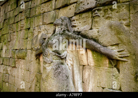 France, Paris, Public garden Samuel Champlain, monument to the victims of the revolutions Stock Photo