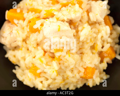 Chicken and Butternut Squash Risotto Stock Photo