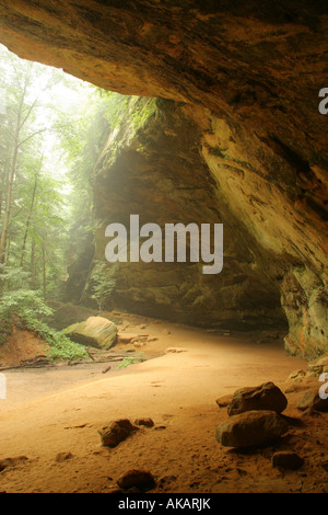 Ash Cave at Hocking Hills State Park Ohio Stock Photo