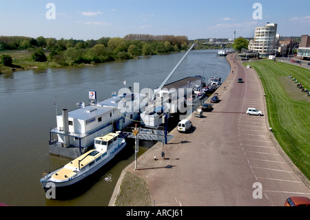 Arnhem Gelderland  river Nederrijn Netherlands Stock Photo