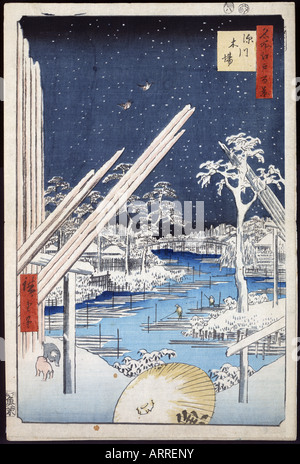 Japanese Ukiyo e print Stock Photo