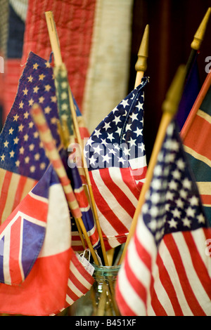 Collection of small flags Stock Photo