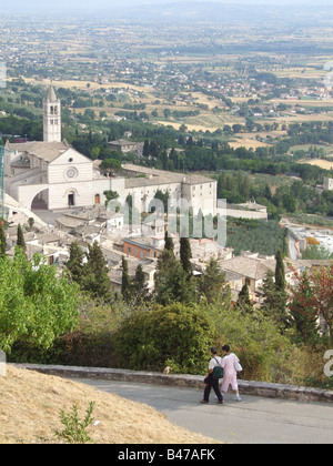 panorama san rufino cathedral in assisi, italy Stock Photo