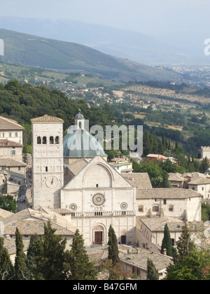 panorama san rufino cathedral in assisi, italy Stock Photo