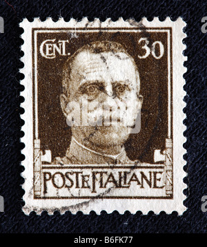 Victor Emmanuel III, King of Italy (1900-1946), postage stamp, Italy Stock Photo