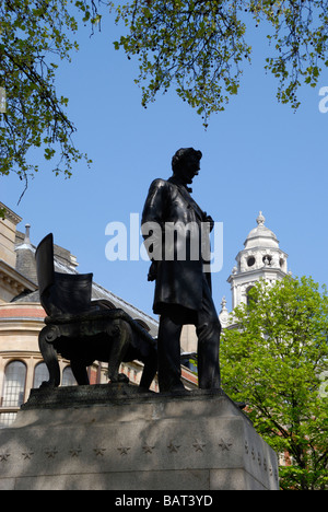 Statue of Abraham Lincoln in Parliament Square Westminster London Stock Photo