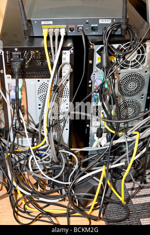 Cable clutter Stock Photo