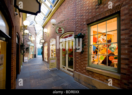 The interior or The Buttermarket Shopping Centre in Newark-on-Trent. Stock Photo