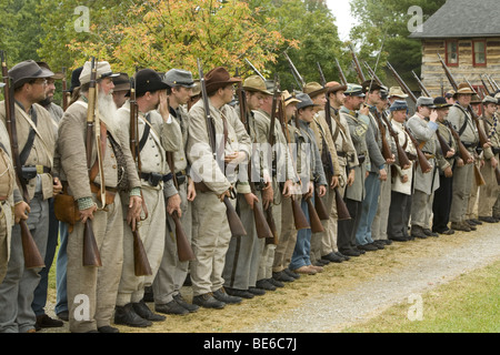 American civil war re-enactors Stock Photo