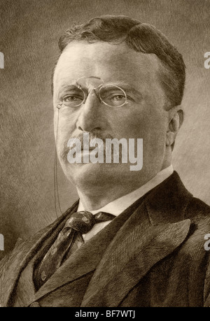 Theodore D. Roosevelt, 1858 to 1919. 26th President of the United States. Stock Photo