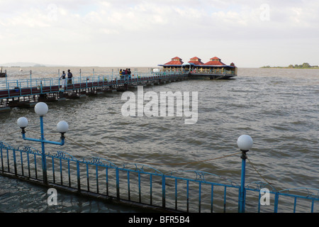 A pier on Lake Tana Stock Photo