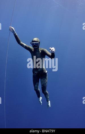 Relaxing in the sea depth Stock Photo