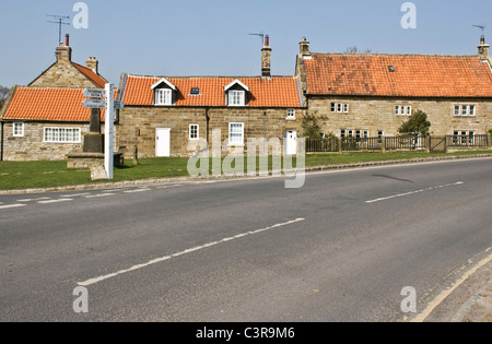 Village green at Goathland in North York Moors National park north Yorkshire England Europe Stock Photo