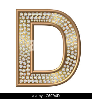 Diamond letter / character gold Stock Photo