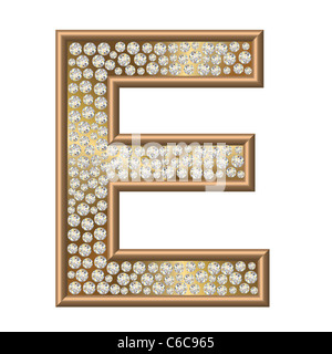 Diamond letter / character gold Stock Photo