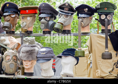 Set of gas masks from the second world war Stock Photo