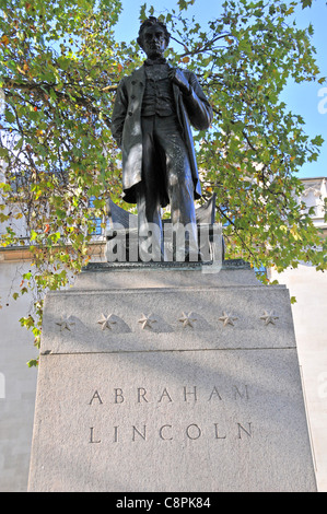 Abraham Lincoln Statue Parliament Square London Stock Photo