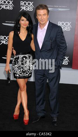 June 8, 2012 - Los Angeles, California, USA - Jun 08, 2012 - Los Angeles, California, USA - Actor ALEC BALDWIN, fiance HILARIA THOMAS  at the 'Rock of Ages' World Premiere held at Grauman's Chinese Theater, Hollywood. (Credit Image: © Paul Fenton/ZUMAPRESS.com) Stock Photo