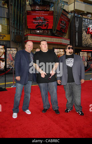 Jun. 03, 2010 - Hollywood, California, U.S. - Rick Harrison, Corey Harrison and Austin Chumlee Russell during the premiere of the new movie from 20th Century Fox THE A-TEAM, held at Grauman's Chinese Theatre, on June 3, 2010, in Los Angeles.. 2010.K65126MGE(Credit Image: Â© Michael Germana/Globe Pho Stock Photo