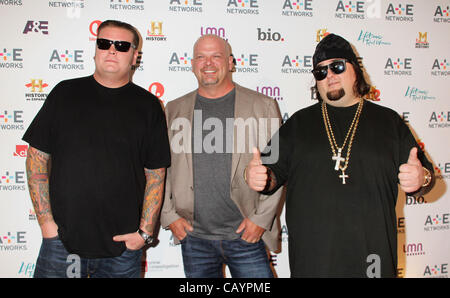 May 9, 2012 - New York, New York, U.S. - Reality personalities COREY HARRISON, RICK HARRISON and AUSTIN 'CHUMLEE' RUSSELL attend the A+E Networks 2012 Upfront held at Lincoln Center. (Credit Image: © Nancy Kaszerman/ZUMAPRESS.com) Stock Photo