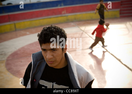 A young man on the streets of Lima, Peru, South America. Stock Photo