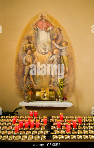 Church in the Birthplace of Pope John, XXIII Sotto il Monte, Lombardy, Italy Stock Photo