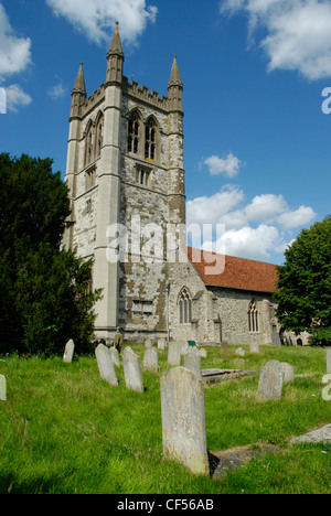 A view of St Andrews parish church and graveyard in Farnham. Stock Photo