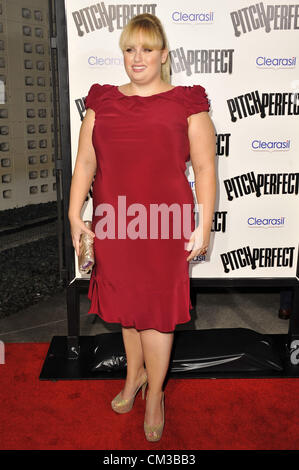 Sept. 24, 2012 - Los Angeles, California, U.S. - Rebel Wilson Attending The Los Angeles Premiere of ''Pitch Perfect'' held at  Arclight Hollywood in Hollywood, California on September 24, 2012. 2012.(Credit Image: © D. Long/Globe Photos/ZUMAPRESS.com) Stock Photo