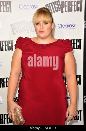 Sept. 24, 2012 - Los Angeles, California, U.S. - Rebel Wilson Attending The Los Angeles Premiere of ''Pitch Perfect'' held at  Arclight Hollywood in Hollywood, California on September 24, 2012. 2012.(Credit Image: © D. Long/Globe Photos/ZUMAPRESS.com) Stock Photo