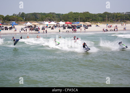 Jet Ski Racing Take Off Stock Photo