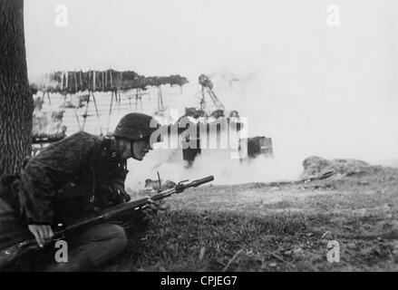 Soldier of the Waffen-SS on the Eastern Front, 1942 Stock Photo