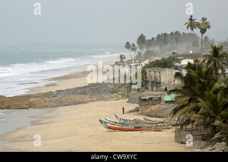 Shoreline in Cape Coast, Ghana Stock Photo