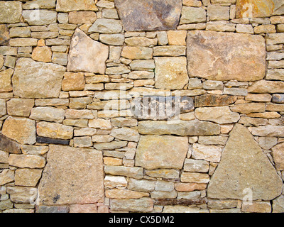 Texture of stone wall - cyclopean masonry Stock Photo